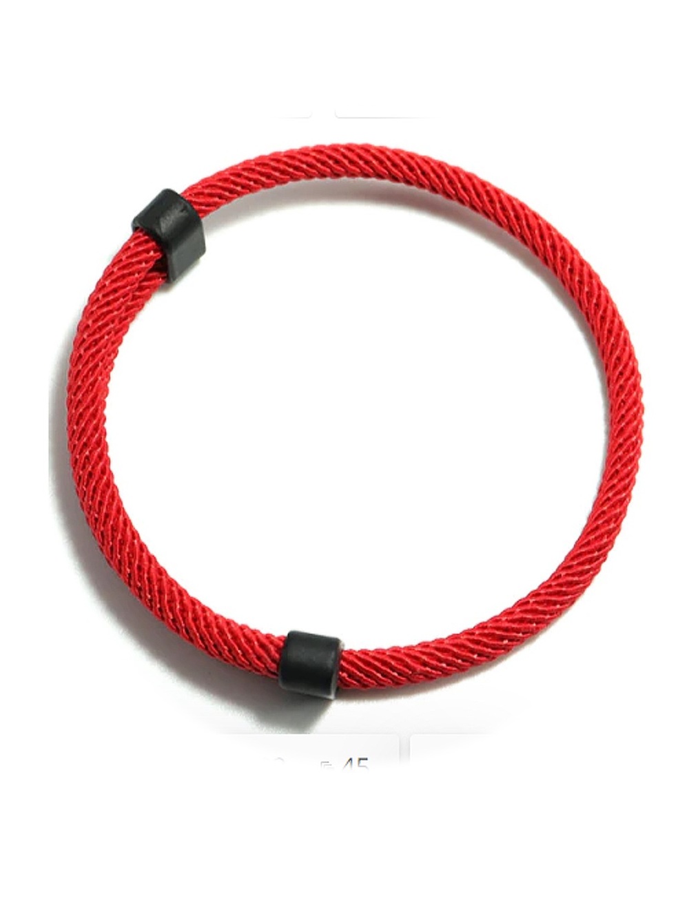 Red Adjustable Cable Bracelet with Black Accents - Women's Jewelry